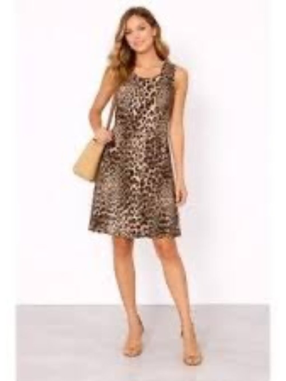 DONCASTER~Sahara~SLEEVELESS SHEATH DRESS LEOPARD PRINT~Size 6 NWT $395